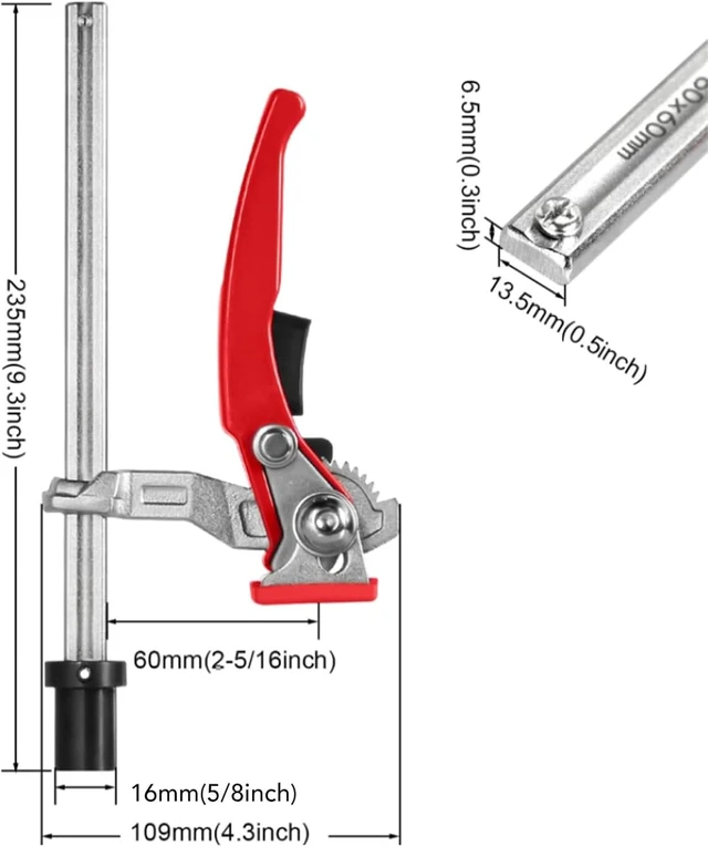 Alt view image 2 of 7 - Gugxiom 2PCS Bench Dog Clamp 5/8 Inch Hole, Carbon Steel