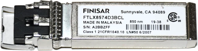 Alt view image 2 of 6 - Genuine Finisar FTLX8574D3BCL 10GBASE-SR SFP+ Transceiver | 10G SR 850NM VCSEL 400M Multimode (-5 to 70C)