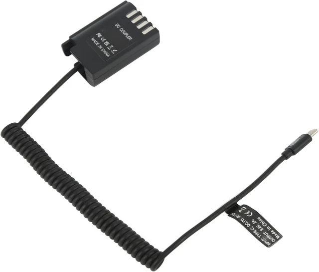 Alt view image 5 of 7 - Dummy Battery,DC Coupler Type C to DMW BLK22 Dummy Battery Adapter,for S5 DCS5 DCS5K GH5M2 GH6 Digital Camera