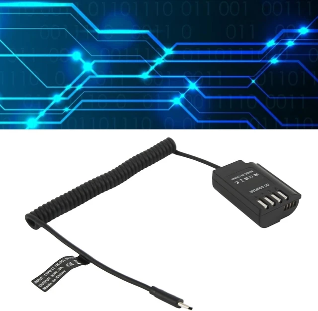 Alt view image 2 of 7 - Dummy Battery,DC Coupler Type C to DMW BLK22 Dummy Battery Adapter,for S5 DCS5 DCS5K GH5M2 GH6 Digital Camera