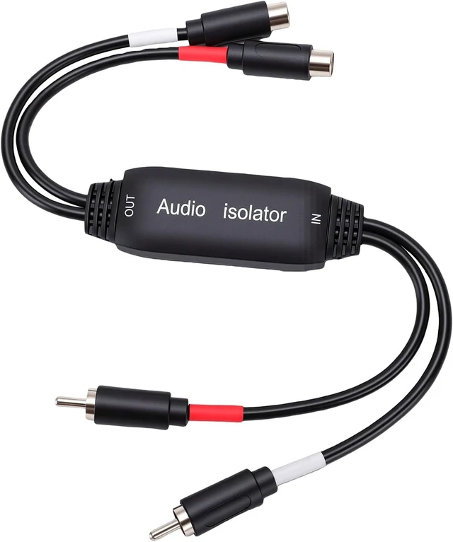 Alt view image 6 of 7 - Gugxiom R CA Ground Loop Noise Isolator for Car Audio & Home Stereo Systems, Noise Filter with Ground Isolation, Plug and Play R CA Audio Eliminator, Hum Buzz