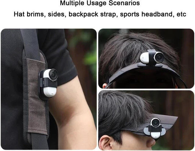 Alt view image 5 of 7 - Gugxiom Quick Release Hat Clip Mount for GO 3S, 360 Rotation, POV Mount, Black