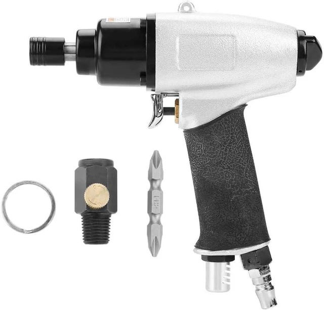 Main image of Pneumatic Air Screwdriver Tool, 1/4" Air Screw Driver Gun Impact Screwdriver Tool, 8000rpm Air Screwdriver Reversible Type Industry Professional Screw Driver, for Containers, Electrical Appliances