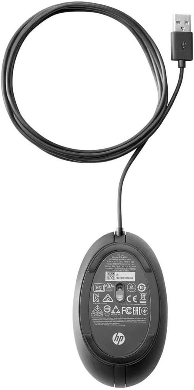 Alt view image 3 of 3 - HP 320M Wired Desktop Mouse - Black