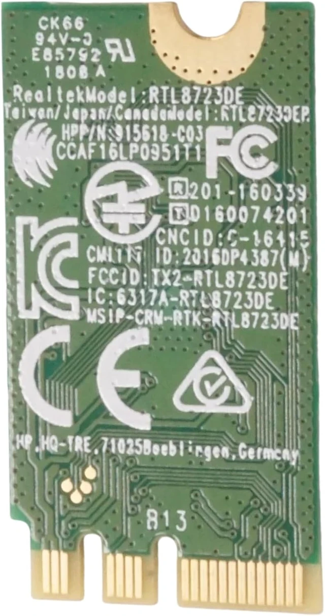 Alt view image 2 of 3 - NGFF M.2 1630 802.11b/g/n WLAN Bluetooth 4.2 WiFi Card 915618-004 Compatible Replacement Spare Part for Realtek RTL8723DE