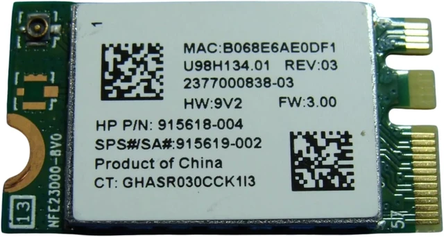 Alt view image 3 of 3 - NGFF M.2 1630 802.11b/g/n WLAN Bluetooth 4.2 WiFi Card 915618-004 Compatible Replacement Spare Part for Realtek RTL8723DE