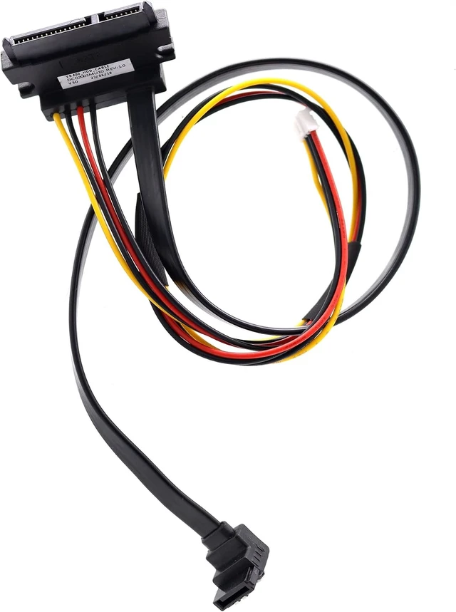 Alt view image 2 of 4 - Deal4GO SATA Power Hard Drive Data Cable VIA15 HDD Connector Cable DC02001R600 Replacement for Lenovo IdeaCentre B550 C540 C560 B345 B545