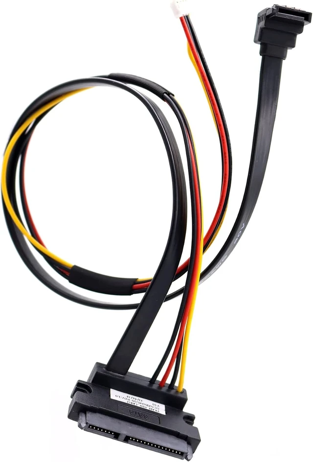 Alt view image 3 of 4 - Deal4GO SATA Power Hard Drive Data Cable VIA15 HDD Connector Cable DC02001R600 Replacement for Lenovo IdeaCentre B550 C540 C560 B345 B545