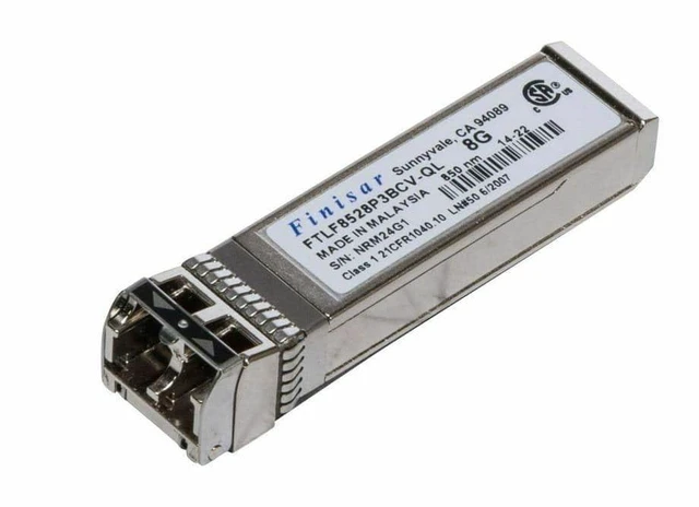 Main image of 8GB Finisar Shortwave 850NM SFP+ 150m Transceiver FTLF8528P3BCV-QL