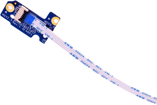 Main image of Deal4GO New Power Button Board with Ribbon Cable Replacement for Dell Inspiron 15 7566 7567 P65F BCV00/BCV10 WDRC4 LS-D994P