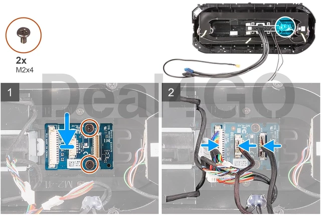Alt view image 2 of 6 - Deal4GO Power Button Daughter Board Module 8F6K0 0MF2N Replacement for Dell Alienware Aurora R12 R11 R10 R9 MT Tower Desktop