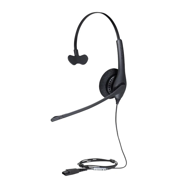 Alt view image 5 of 7 - Jabra Biz 1500 Quick Disconnect On-Ear Mono Headset - Corded Headphone with Noise-Cancelling Microphone and Volume Spike Protection for Deskphones, Black