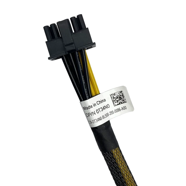 Alt view image 5 of 7 - BestParts New K80 M40 P40 P100 A100 V100 12Pin to 8 Pin GPU Power Cable Compatible with Dell PowerEdge R750 R750XS R7525 16inches T34N0