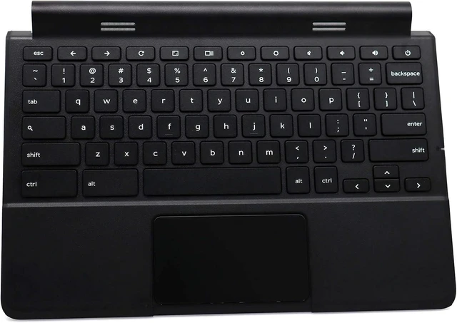 Main image of Deal4GO Top Cover Upper Case Palmrest TouchPad w/Keyboard Replacement for Dell Chromebook 11 3120 P22T 38ZM8TWI80 0RHFXP RHFXP 0R36YR R36YR Black