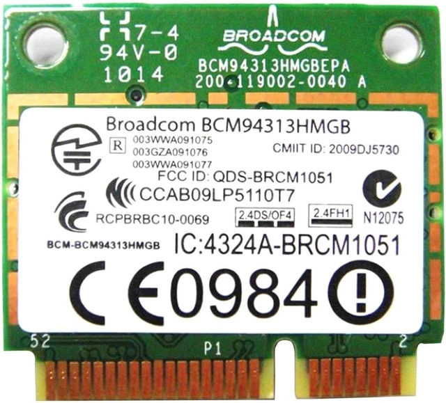 Main image of BroadCom BCM94313HMGB BCM2070 BCM4313 DW1701 Half Mini PCI-e BT Bluetooth WLAN Card for Dell YFHN7
