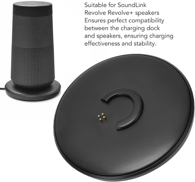 Alt view image 3 of 7 - Charging for Revolve, Revolve+, Black Replacement Charging Dock for Bluetooth Speaker