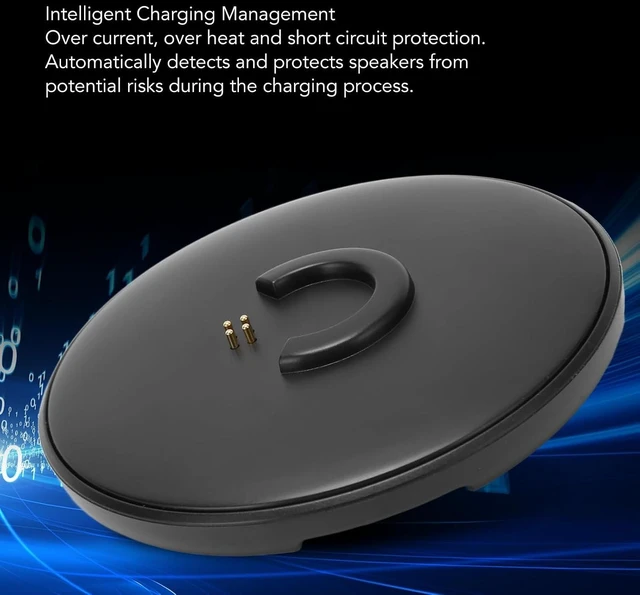 Alt view image 4 of 7 - Charging for Revolve, Revolve+, Black Replacement Charging Dock for Bluetooth Speaker