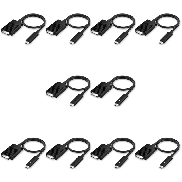 Alt view image 6 of 7 - (1 - Pack) USB Type C to Trinity Cable 3V37X 5T73G Supports Thunderbolt-3 40 Gbps, 4K Resolution at 60Hz, Compatible with Docking Stations Dell TB15, TB16 and K16A