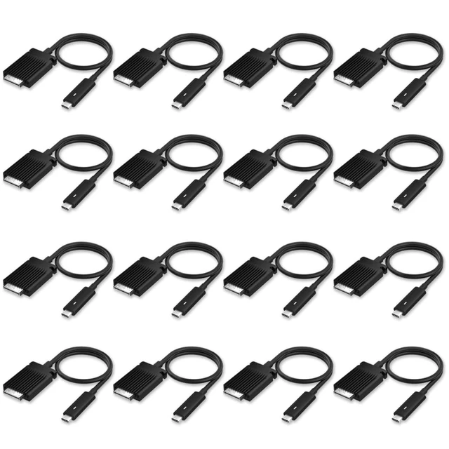 Alt view image 7 of 7 - (1 - Pack) USB Type C to Trinity Cable 3V37X 5T73G Supports Thunderbolt-3 40 Gbps, 4K Resolution at 60Hz, Compatible with Docking Stations Dell TB15, TB16 and K16A