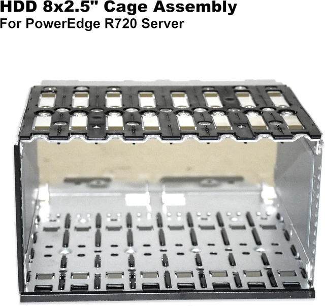 Alt view image 2 of 4 - Compatible with Dell PowerEdge R720-R720XD Server Hard Drive Cage 2.5" Inches Small Form Factor SFF 8 Bay K7H00 K7G00 P51CF N2R9K
