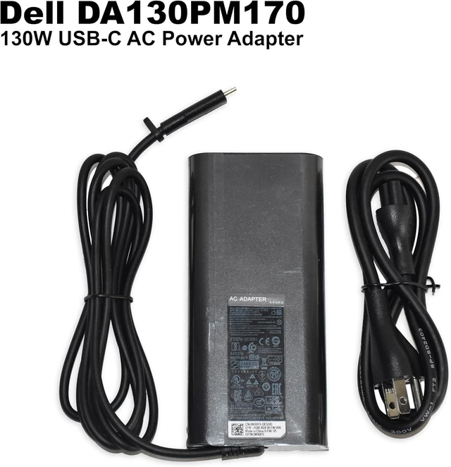 Main image of Dell Sparepart 130W USB-C AC Adapter with Power Delivery, W128888593 (Power Delivery)