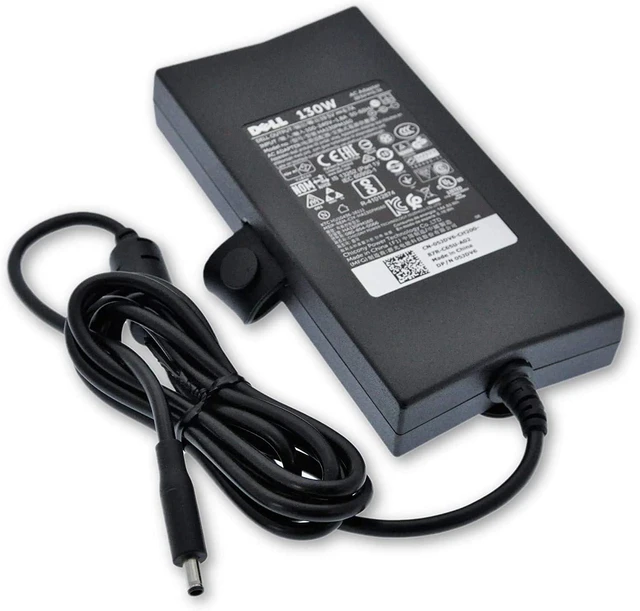 Main image of Sparepart: Dell AC Adapter, 130W, 19.5V, 3 Pin, 4.5mm, C6 Power Cord, 3JF3H, 5JDV6, FCD8H (Pin, 4.5mm, C6 Power Cord, Version 2 (Not incl.) M1MYR, Notebook, Indoor, 130 W, 19.5 V, DELL, 7459 Poppy)