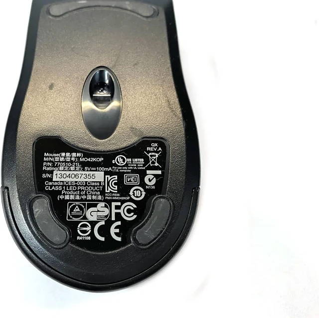 Alt view image 3 of 3 - Wyse MO42KOP PS/2 Black Scroll Optical Mouse 770510-21L