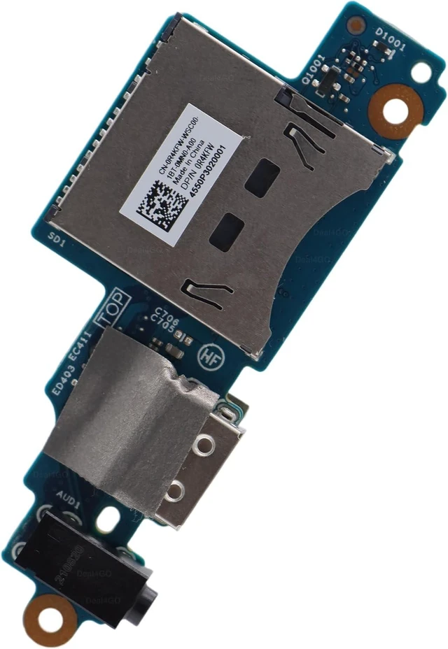 Alt view image 3 of 6 - Deal4GO Audio Headphone Jack USB SD Card Slot IO Board R4KFW 0R4KFW Replacement for Dell Inspiron 16 7610 Thin Laptop, Blue