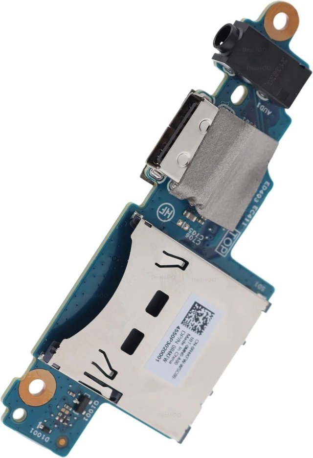 Alt view image 6 of 6 - Deal4GO Audio Headphone Jack USB SD Card Slot IO Board R4KFW 0R4KFW Replacement for Dell Inspiron 16 7610 Thin Laptop, Blue