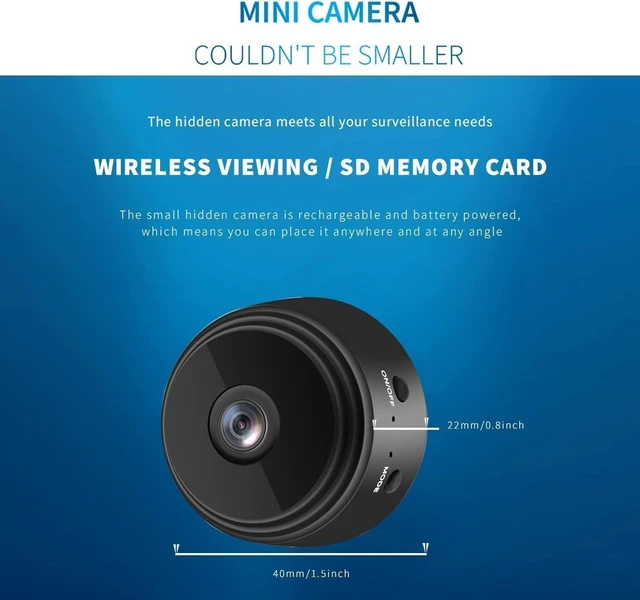 Alt view image 5 of 6 - Hidden Camera with Mini Small Spy Home Nanny Indoor Night Vision Motion Detection Baby Monitor Wireless Outdoo WiFi espias Security Secret