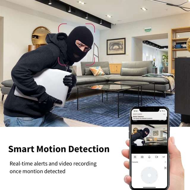 Alt view image 4 of 6 - Hidden Camera with Mini Small Spy Home Nanny Indoor Night Vision Motion Detection Baby Monitor Wireless Outdoo WiFi espias Security Secret