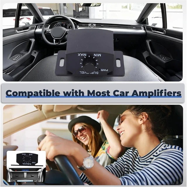 Alt view image 4 of 7 - LICAEVEY 6 Pin Subwoofer Bass Control Knob for Car Amplifier Easy Installation Power Indicator Black
