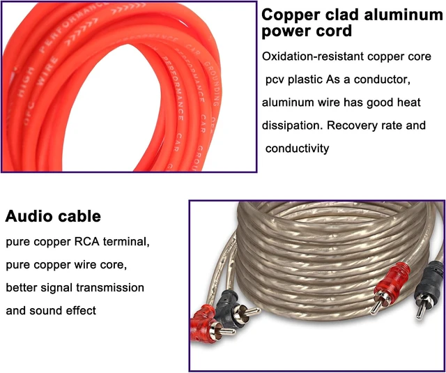 Alt view image 3 of 7 - XMSJSIY 6 Gauge Car Audio Wiring Kit Amplifier Installation Wiring Kit
