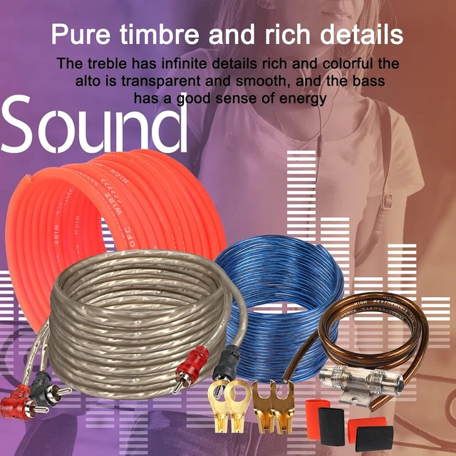 Alt view image 6 of 7 - XMSJSIY 6 Gauge Car Audio Wiring Kit Amplifier Installation Wiring Kit