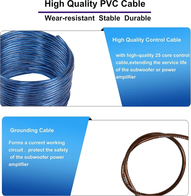 Alt view image 5 of 7 - XMSJSIY Car Audio Wiring Kit Amplifier Cable Kit 1500 Watts Car Stereo