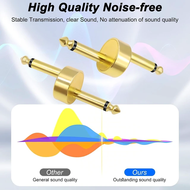 Alt view image 4 of 7 - XMSJSIY Z Type 6.35mm 1/4" Guitar Pedal Coupler- 2PCS