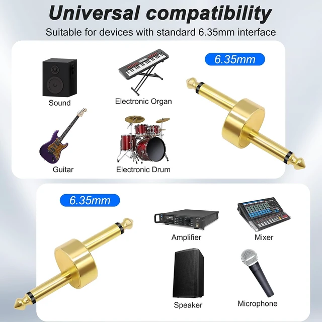Alt view image 7 of 7 - XMSJSIY Z Type 6.35mm 1/4" Guitar Pedal Coupler- 2PCS