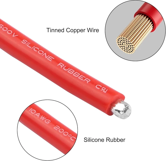 Alt view image 4 of 7 - XMSJSIY Battery Jumper Cable Clamps 100A 10AWG - 0.6M/1.9FT