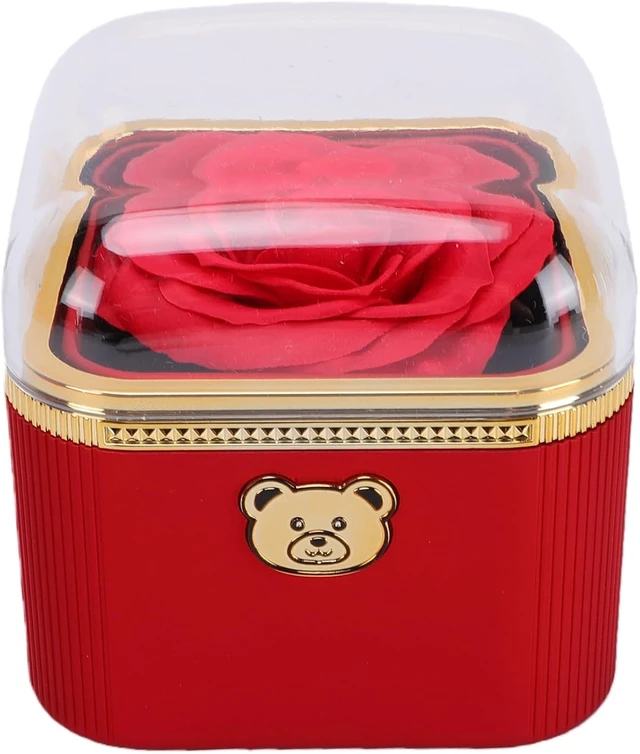 Alt view image 3 of 7 - LICAEVEY Surprise Ring Box Flip Jewelry Gift Box with Soap Rose
