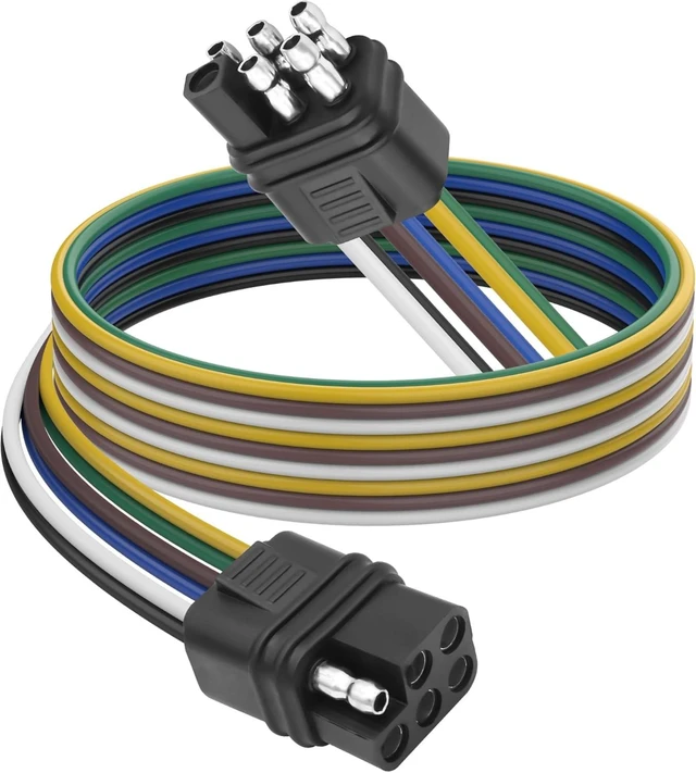 Main image of XMSJSIY 6 Way Square Trailer Wire Adapter Extension Cable-1M/3.2FT