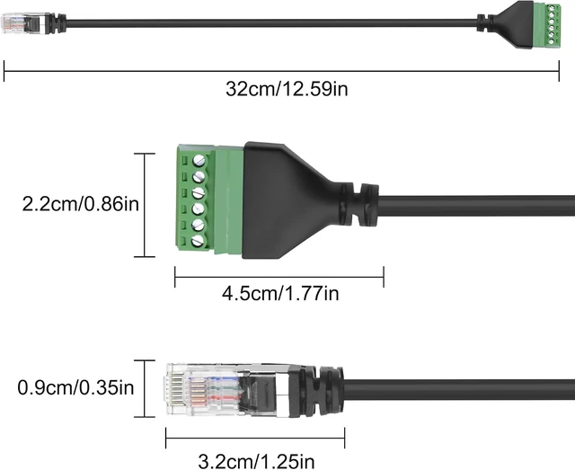 Alt view image 2 of 7 - XMSJSIY RJ12 Screw Terminal RJ12 6P6C to 6 Pin Solderless Connector-2PCS