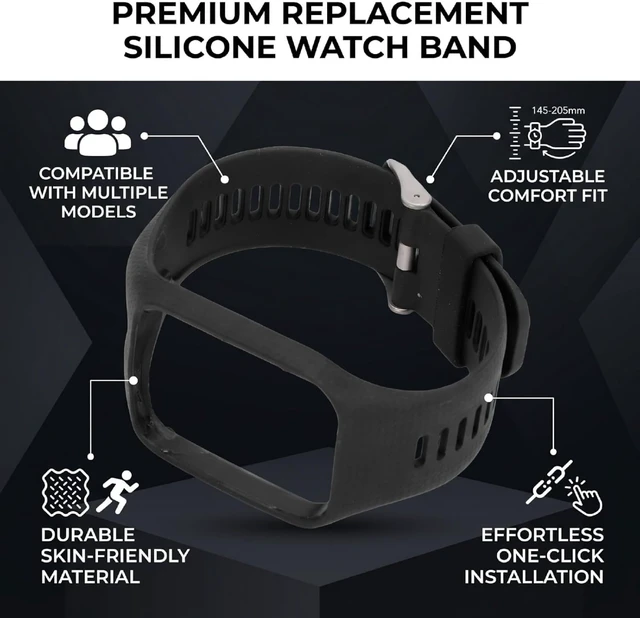 Alt view image 2 of 7 - LICAEVEY Silicone Watch Band, 145-205mm Wrist for Adventurer Runner 2 Spark 3