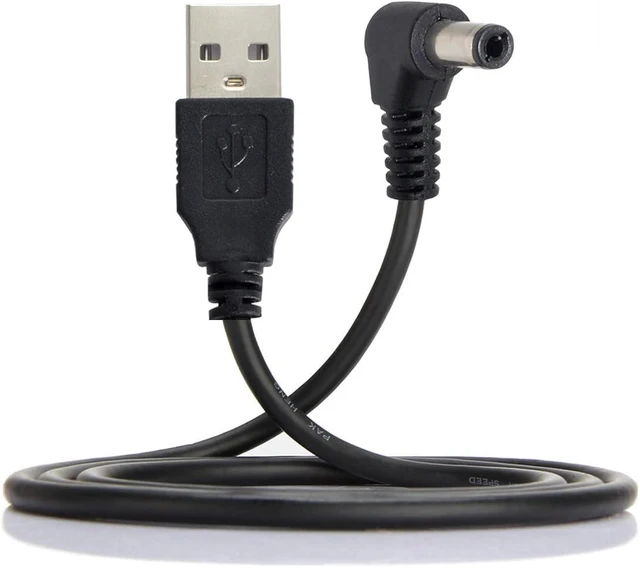 Main image of cablecc USB 2.0 A Type Male to Right Angled 90 Degree 5.5 x 2.5mm DC 5V Power Plug Barrel Connector Charge Cable