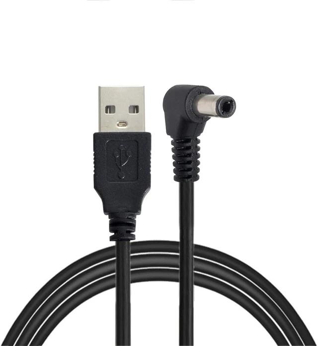 Alt view image 3 of 7 - cablecc USB 2.0 A Type Male to Right Angled 90 Degree 5.5 x 2.5mm DC 5V Power Plug Barrel Connector Charge Cable