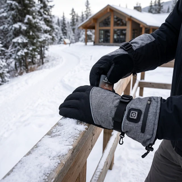 Alt view image 5 of 7 - LICAEVEY Heated Gloves for Men Women, Electric Heating Gloves with Touchscreen, Battery Powered Warm for Winter Outdoor Work Camping Hiking Skiing Snowboarding, Water