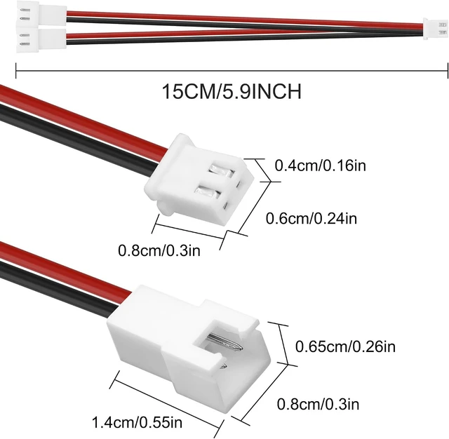 Alt view image 2 of 7 - XMSJSIY XH2.54 1 to 2 Connector Terminal Wire 2-Pin XH2.54 Female -6PCS
