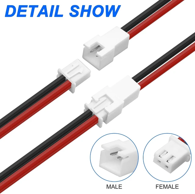 Alt view image 4 of 7 - XMSJSIY XH2.54 1 to 2 Connector Terminal Wire 2-Pin XH2.54 Female -6PCS