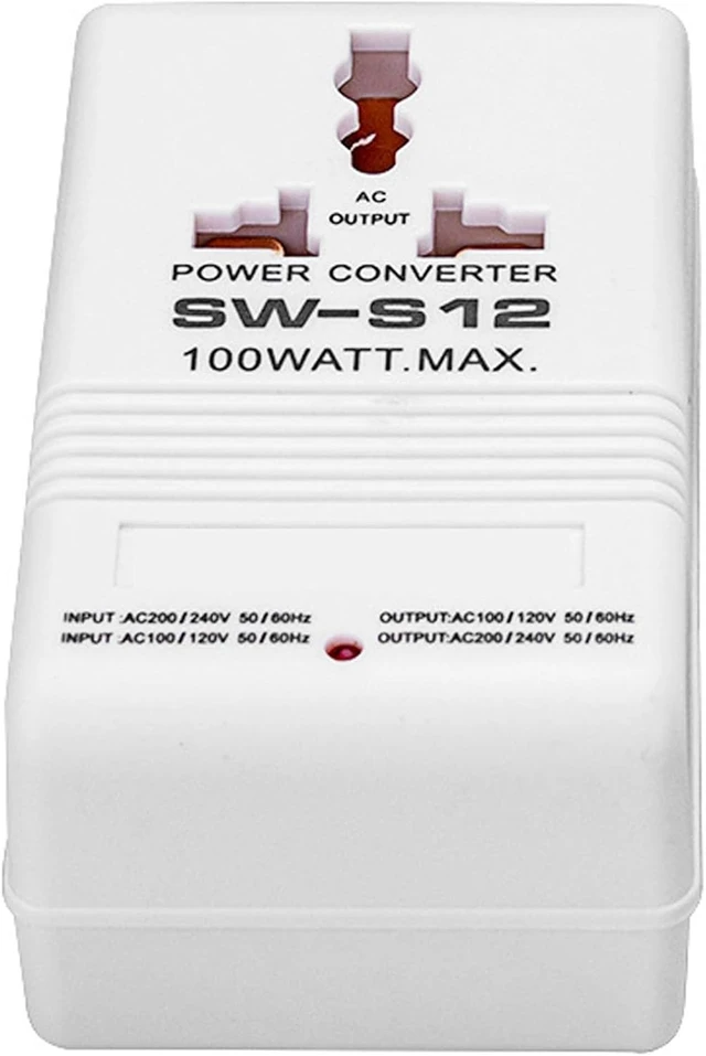 Alt view image 2 of 7 - LICAEVEY Power Converter 100W, Travel Voltage Converter with Dual Channel, 2 Way International Power Adapter for Home Appliances, 50W Load 55-60Hz Stable, Lightweight White (US Plug)