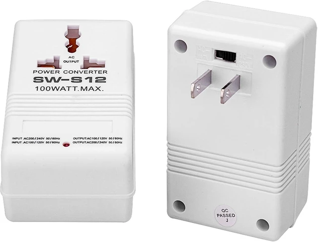 Alt view image 4 of 7 - LICAEVEY Power Converter 100W, Travel Voltage Converter with Dual Channel, 2 Way International Power Adapter for Home Appliances, 50W Load 55-60Hz Stable, Lightweight White (US Plug)