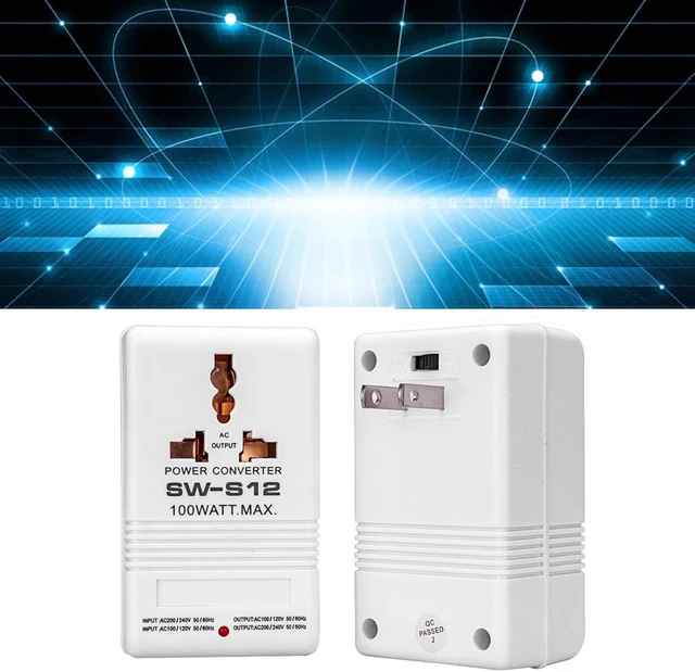 Alt view image 6 of 7 - LICAEVEY Power Converter 100W, Travel Voltage Converter with Dual Channel, 2 Way International Power Adapter for Home Appliances, 50W Load 55-60Hz Stable, Lightweight White (US Plug)